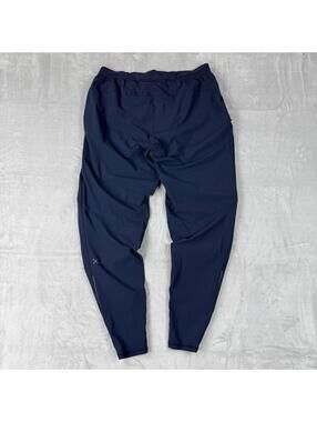 Lululemon Sarge Hybird Navy Jogger Pants Reflective Trim Men L Tapered Running